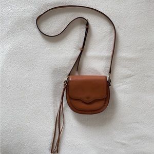 Chic Small Rebecca Minkoff Dark Camel Purse with Removable Strap
